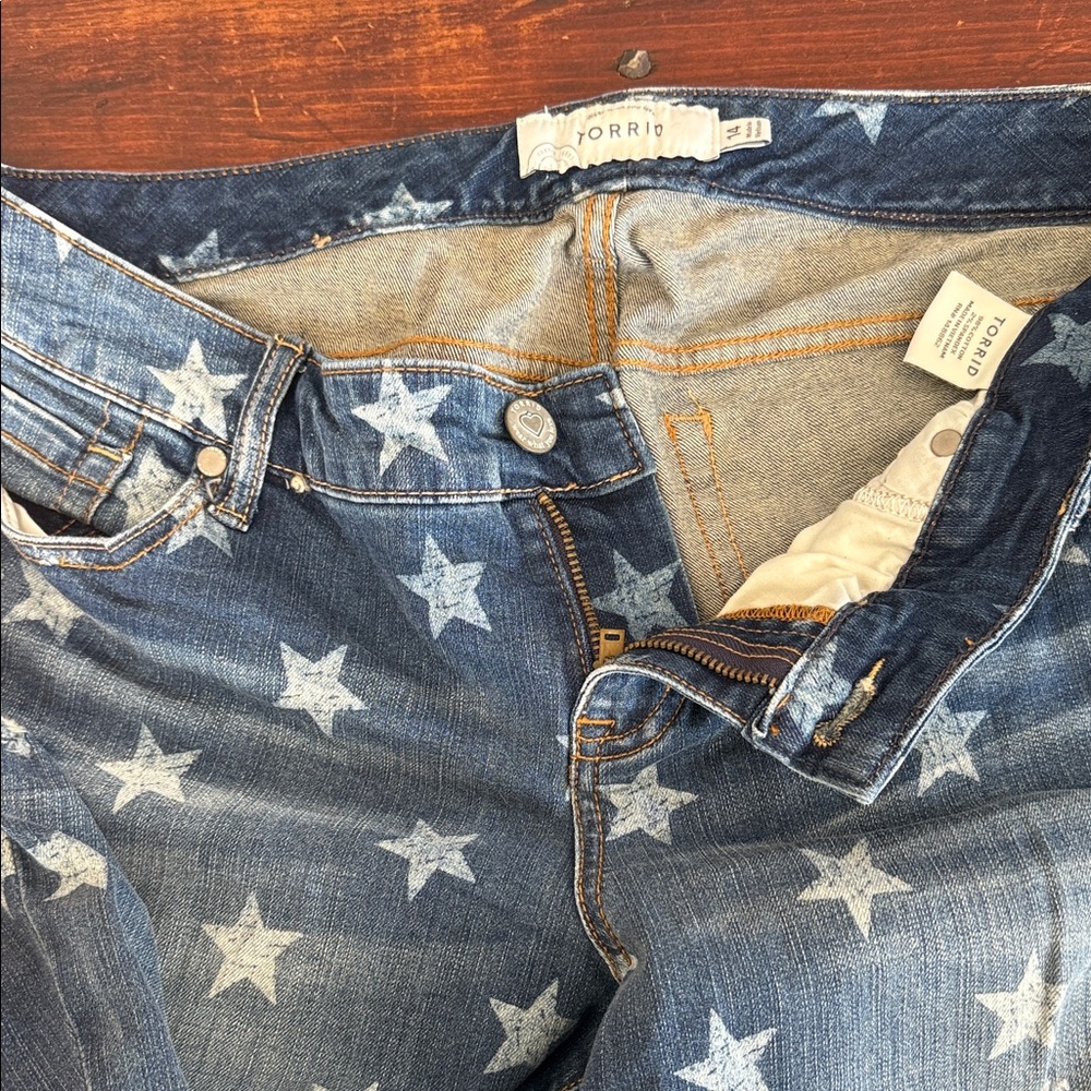 Torrid Denim Star Pattern High Rise Jeans